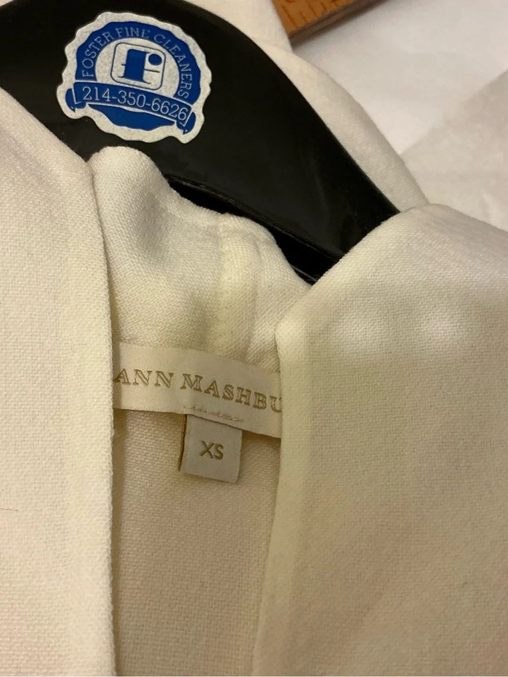 ANN MASHBURN Cream Textured Two-Piece Set wool blend - Picture 6 of 10